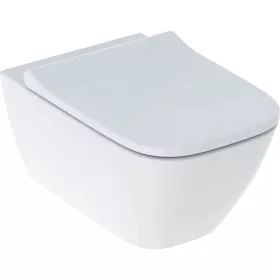   WC csésze mély öblítésű, fali, Rimfree,átfedő ülőkével, Geberit Smyle Square