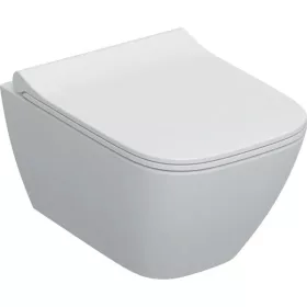   WC csésze mély öblítésű, fali, rövidített Rimfree,ülőkével, Geberit Smyle Square