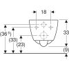 WC csésze mély öblítésű, fali, Rimfree, Geberit iCon