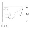 WC csésze mély öblítésű, fali, Rimfree, Geberit iCon