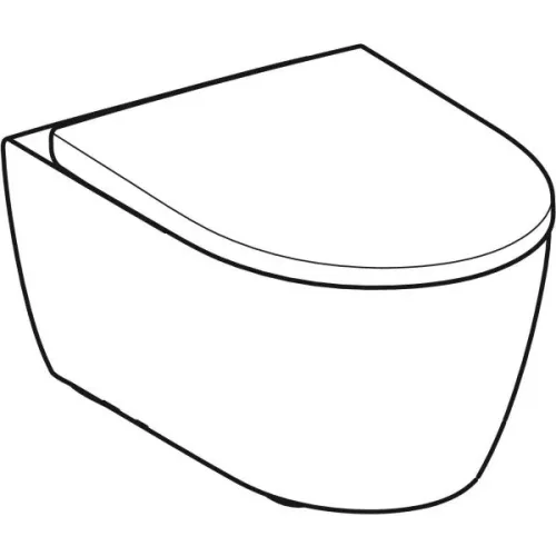 WC csésze mély öblítésű, fali, Rimfree, ülőkével, Geberit iCon