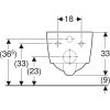 WC csésze mély öblítésű, fali, Rimfree, Geberit iCon Square