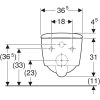 WC csésze mély öblítésű, fali, Rimfree, ülőkével, Geberit iCon Square