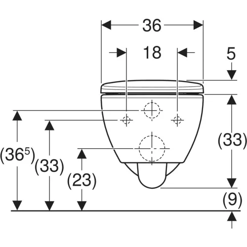 WC csésze mély öblítésű, fali, Rimfree, zárt, ülőkével, Geberit Selnova