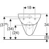 WC csésze mély öblítésű, fali, Rimfree, Geberit Selnova