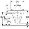 WC csésze mély öblítésű, fali, Rimfree, ülőkével, Geberit Selnova