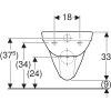WC csésze mély öblítésű, fali, Geberit Selnova