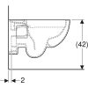 WC csésze mély öblítésű, fali, Rimfree, részben zárt, Geberit Selnova