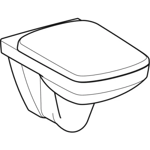 WC csésze mély öblítésű, fali, Rimfree, ülőkével, Geberit Selnova Square