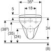 WC csésze mély öblítésű, fali, Rimfree, ülőkével, Geberit Selnova Square