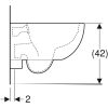 WC csésze mély öblítésű, fali, Rimfree, zárt, Geberit Selnova Compact