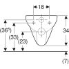 WC csésze mély öblítésű, fali, Rimfree, Geberit Selnova Compact