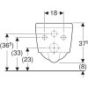 WC csésze mély öblítésű, fali, Rimfree, zárt, Geberit Xeno2