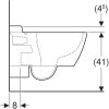 WC csésze mély öblítésű, fali, Rimfree, zárt, Geberit Xeno2