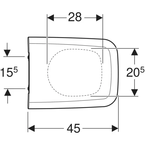 WC ülőke, SoftClosing, Geberit iCon Square (571910000)