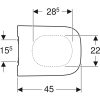 WC ülőke, Slim, Geberit Smyle Square (500.238.01.1)
