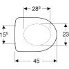 WC ülőke, Geberit Selnova (500.331.01.1)