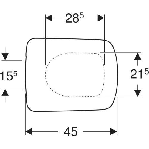 WC ülőke, Geberit Selnova Square Compact (501.928.01.1)