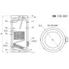 Indirekt tároló, álló, 150l kerek, 1 hőcserélő, Sunsystem SN150