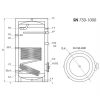 Indirekt tároló, álló, 1000l kerek, 1 hőcserélő, Sunsystem SN1000