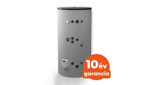 Indirekt tároló, álló, 1000l kerek, 2 hőcserélővel, Eldom S21000 12kW fűtőbetét