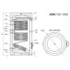Indirekt tároló, álló, 750l kerek, 2 hőcserélő, Sunsystem SON750