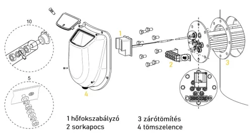Eldom 180 mm átmérőjű karimás fűtőbetét, 3 kW, 230V