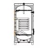 Indirekt tároló, álló, 200l kerek, 1 hőcserélővel (1,03m2), S1 BOT 200