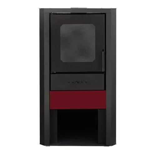 Vízteres fatüzelésű kályha, 27 kW bordó, Falcon MONZA Comodo Central W27