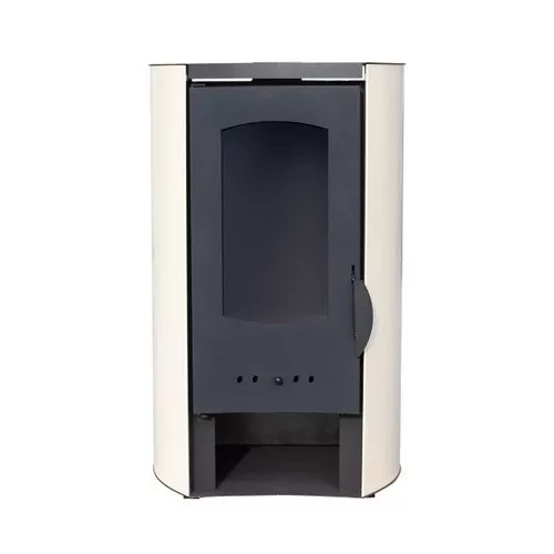 Vízteres fatüzelésű kályha, 27 kW krém, Falcon NOVARA Comodo Central W27 íves