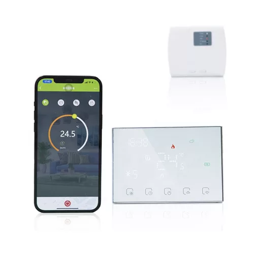Smart Home Automatics TSH100 programozható RF & WiFi szobatermosztát fehér