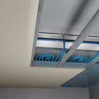 Gipszkartonos mennyezet fűtés-hűtés rendszer szett