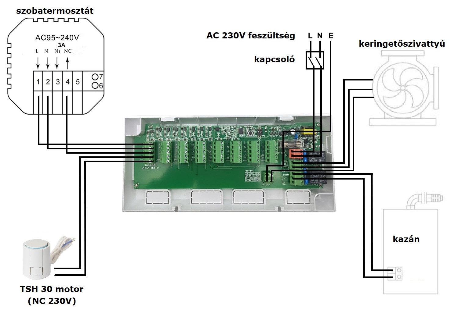 L800 vezérlő kapcsolási rajz