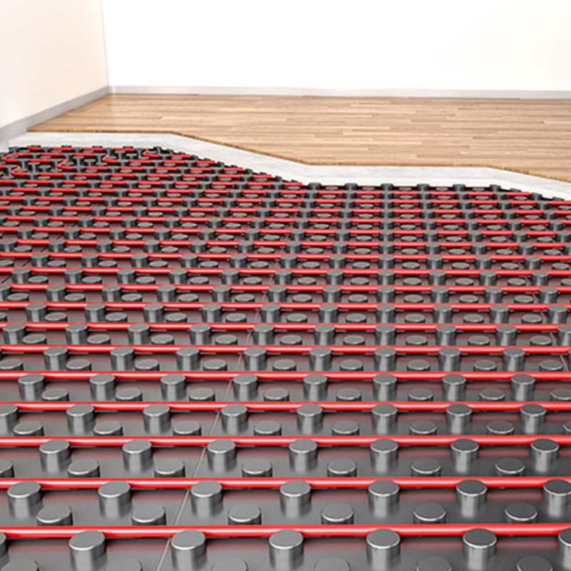 Padlófűtés rendszerlemez a padlófűtési rétegrendben